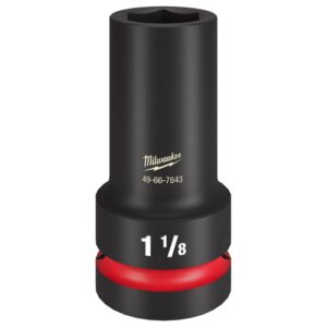 Milwaukee 49-66-7843 SHOCKWAVE IMPACT DUTY 1-1/8" Thin Wall Extra-Deep 6-Point Socket