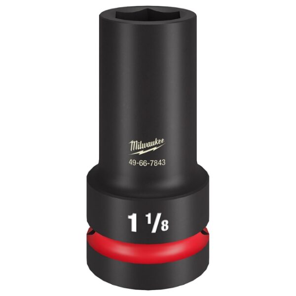 Milwaukee 49-66-7843 SHOCKWAVE IMPACT DUTY 1-1/8" Thin Wall Extra-Deep 6-Point Socket