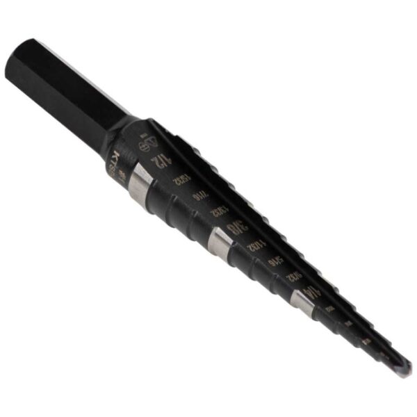 Klein KTSB01 #1 1/8" - 1/2" Double Fluted Step Drill Bit