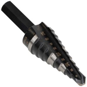 Klein KTSB03 #3 1/4" - 3/4" Double Fluted Step Drill Bit