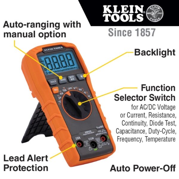 Klein MM420 600V Temp TRMS Auto-Ranging Digital Multimeter