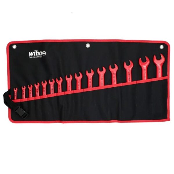 Wiha 20091 Insulated Metric Open End Wrench Set 15-Piece
