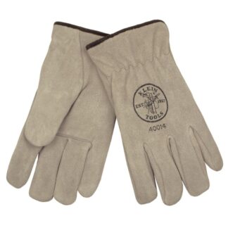 Klein 40014 Suede Cowhide Lined Drivers Gloves - Large