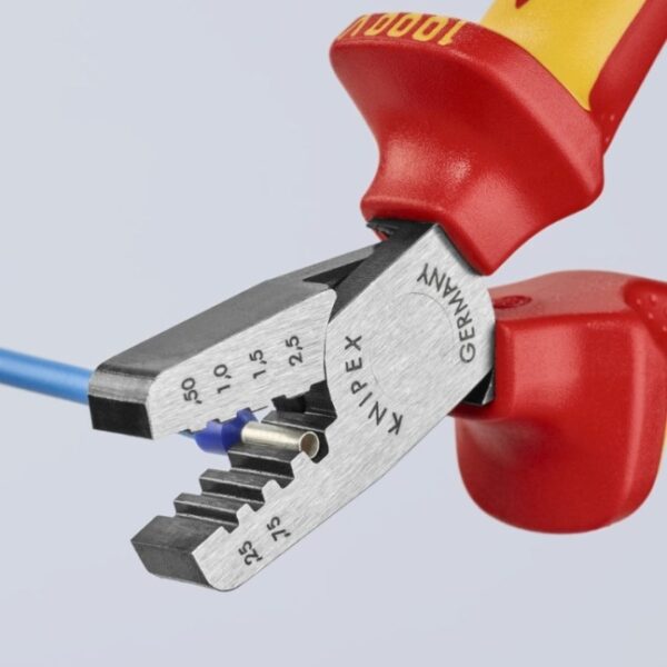 Knipex 9768145A -4 Knipex 9768145A 5-3/4" Crimping Pliers for Wire Ferrules VDE 1000V Insulated