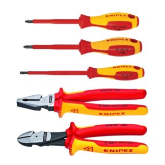 Knipex 9K989821US VDE 1000V Insulated Pliers and Screwdriver Set 5-Piece