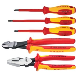 Knipex 9K989822US VDE 1000V Insulated Pliers and Screwdriver Set 5-Piece