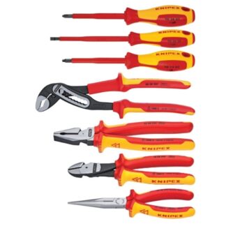 Knipex 9K989825US VDE 1000V Insulated Pliers and Screwdriver Set 7-Piece