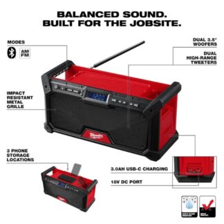 Milwaukee 2952-20 M18 Bluetooth Jobsite Radio (3)