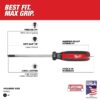 Milwaukee MT205 USA Made #2 Phillips Cushion Grip Demolition Screwdriver