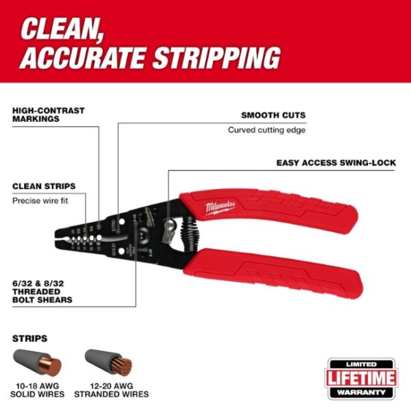 Milwaukee 48-22-3050 10-18 AWG Comfort Grip Wire Stripper and Cutter