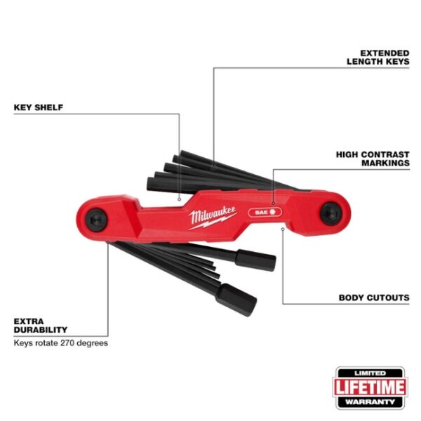 Milwaukee 48-22-2180 Electrician's SAE Folding Hex Key Set