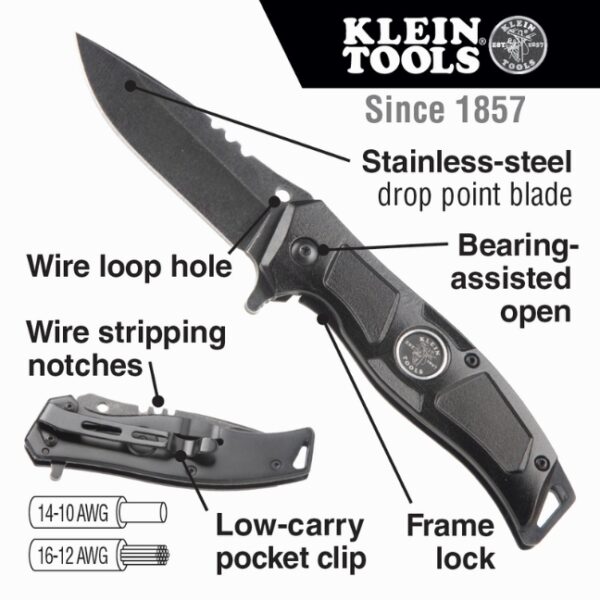 Copy of 648x648 (2).pdf - 2023-10-03T145530.758 Klein 44228 Electrician’s Bearing-Assisted Open Pocket Knife