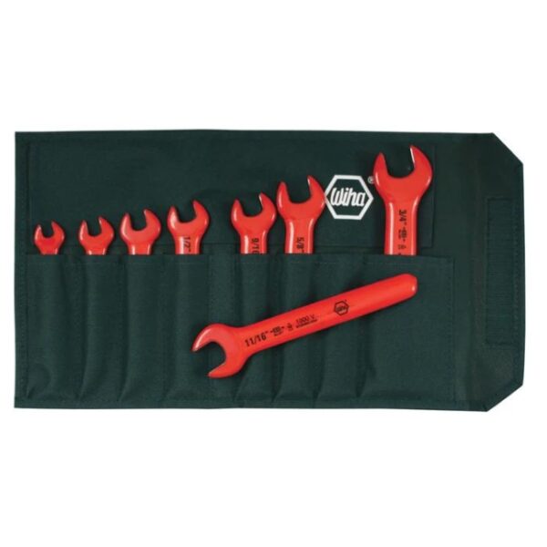 Wiha 20192 Insulated SAE Open End Wrench Set 8-Piece
