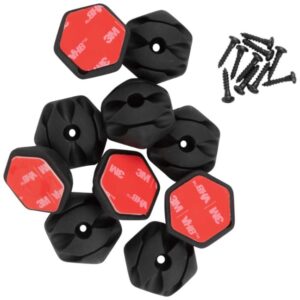 Klein 450-410 Three Slot Self-Adhesive Cable Mounting Clips 10-Pack