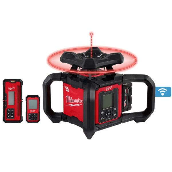 Milwaukee 3704-21 M18 Dual Slope Rotary Laser Level Kit with Receiver and Remote
