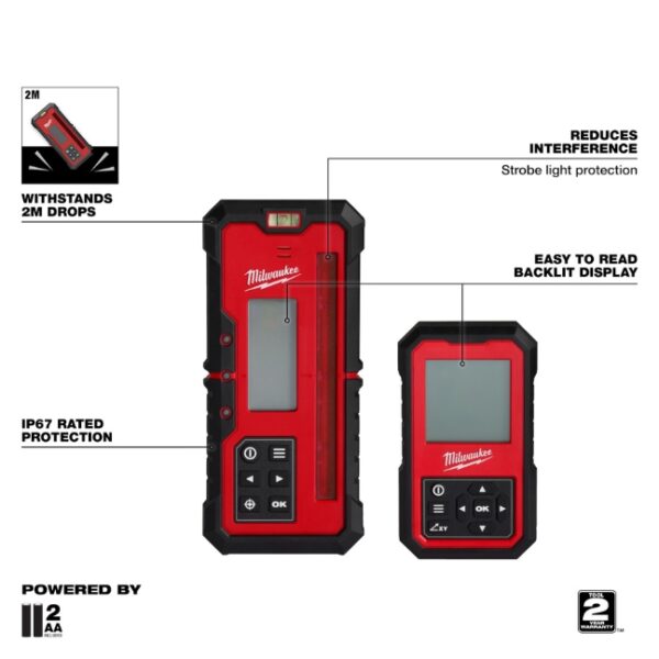 Milwaukee 3704-21 M18 Dual Slope Rotary Laser Level Kit with Receiver and Remote