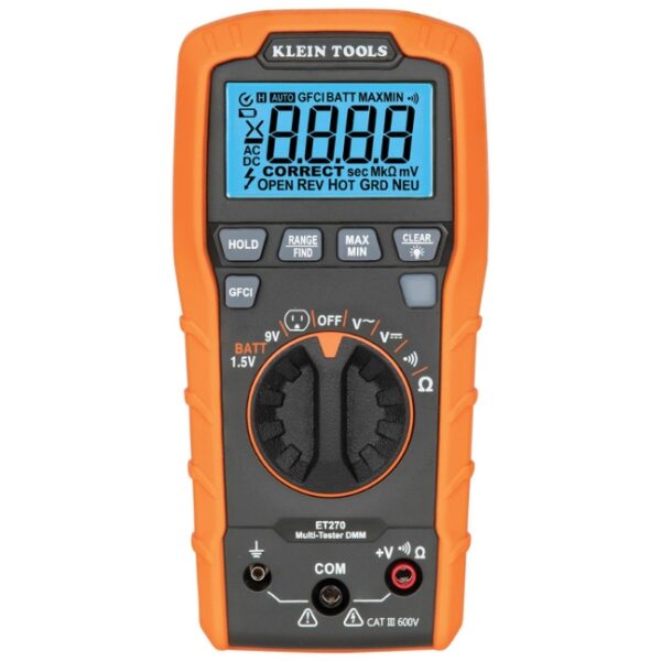Klein ET270 Digital Multi-Tester DMM with Receptacle Tester