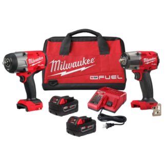 Milwaukee 3010-22 M18 FUEL 3/8" Drive Mid Torque and High Torque Impact Wrench Automotive Combo Kit