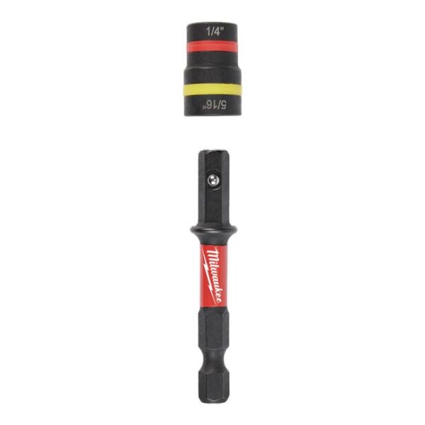 Milwaukee 49-66-4542 SHOCKWAVE IMPACT DUTY 1/4” and 5/16” x 2-1/4” QUIK-CLEAR 2-in-1 Magnetic Nut Driver