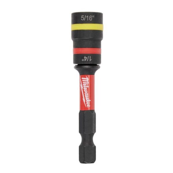 Milwaukee 49-66-4542 SHOCKWAVE IMPACT DUTY 1/4” and 5/16” x 2-1/4” QUIK-CLEAR 2-in-1 Magnetic Nut Driver