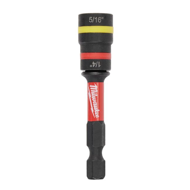 Milwaukee 49-66-4542 SHOCKWAVE IMPACT DUTY 1/4” and 5/16” x 2-1/4” QUIK-CLEAR 2-in-1 Magnetic Nut Driver