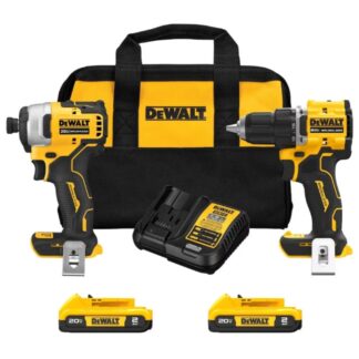 DeWalt DCK225D2 20V MAX ATOMIC 1/2" Drive Brushless Compact Drill Driver and Impact Driver 2-Tool Combo Kit