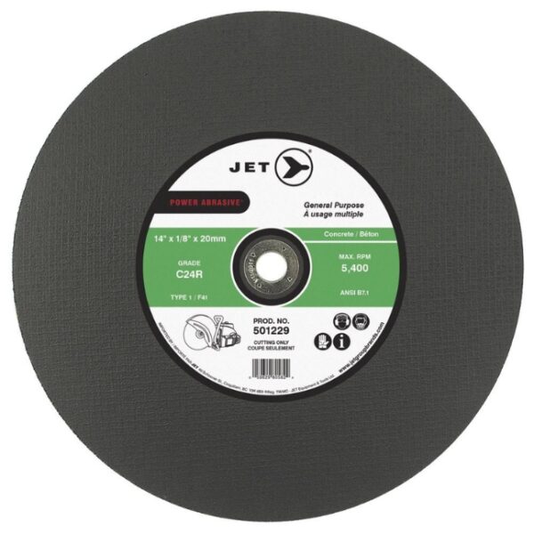 JET 501225 C24R Power Abrasive T1 Cut-Off Wheel 12x1/8x1"