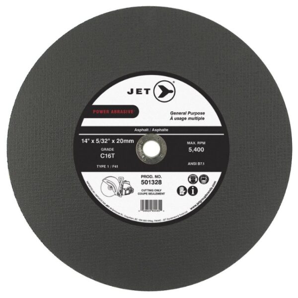 JET 501328 C16T Power Abrasive T1 Cut-Off Wheel 14x5/32x20mm