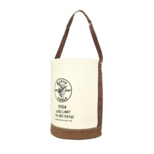 Klein 5104 12" Canvas Bucket with Leather Bottom