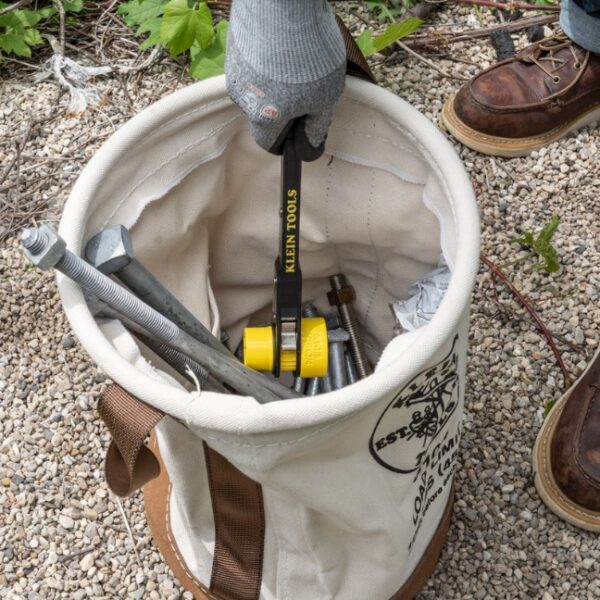 Klein 5104 12" Canvas Bucket with Leather Bottom