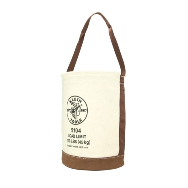 Klein 5104 12" Canvas Bucket with Leather Bottom