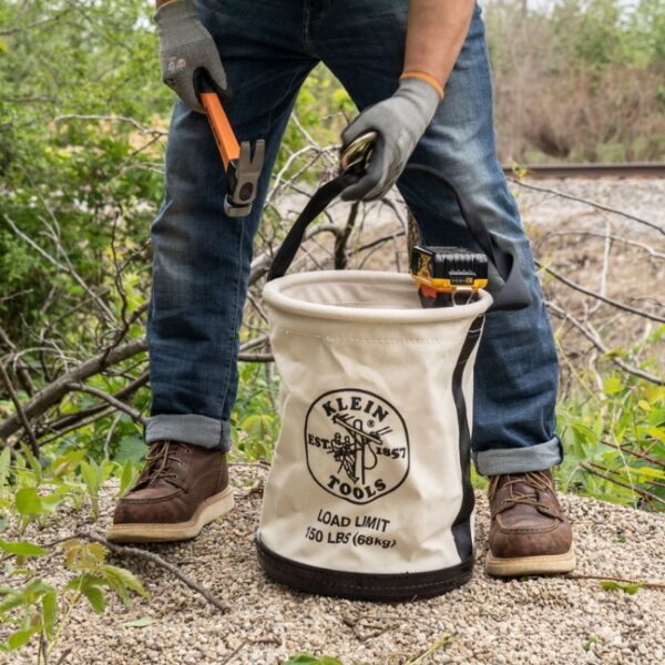 Klein 5109SLR 12" All-Purpose Canvas Bucket with Drain Holes