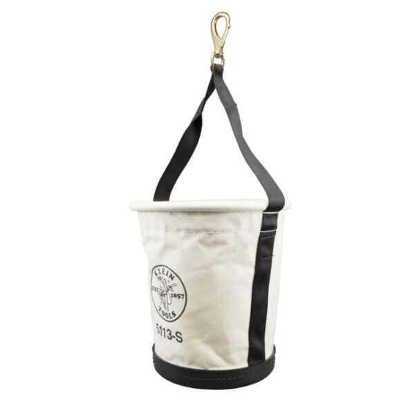 Klein 5113S Canvas Tapered-Wall Bucket with Swivel Snap Hook Klein 5113 Canvas Tapered-Wall Bucket with Swivel Snap Hook