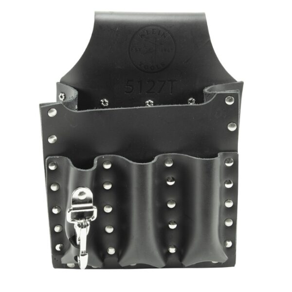 Klein 5127T 6-Pocket Leather Tool Pouch with Tunnel Loop