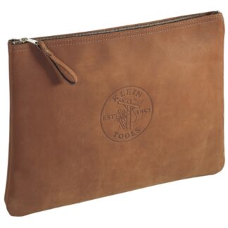Klein 5136 Contractor's Leather Portfolio Zipper Bag