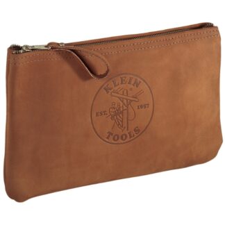 Klein 5139L 12-1/2"Top-Grain Leather Zipper Bag