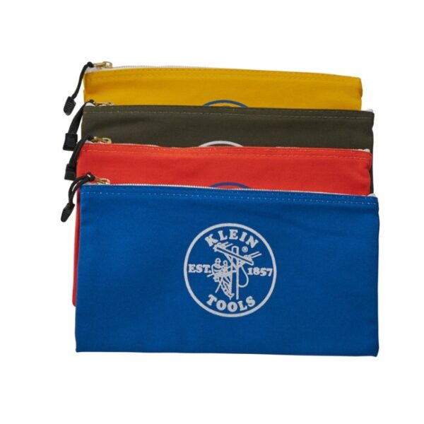 Klein 5140 Olive/Orange/Blue/Yellow Canvas Tool Pouches 4-Pack