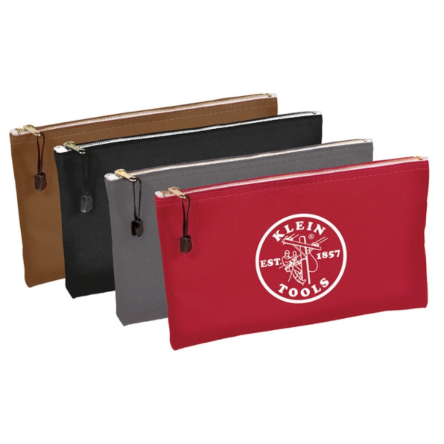 Klein 5141 Brown/Black/Gray/Red Canvas Tool Pouches 4-Pack