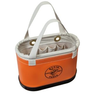 Klein 5144BHHB 14-Pocket Orange/White Aerial Oval Hard-Body Bucket