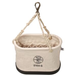 Klein 5144S 15-Pocket Canvas Oval Bucket with Swivel Snap