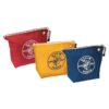 Klein 5539CPAK 10 x 8 x 3-12 Assorted Canvas Tool Pouches 3-Pack Klein 5539CPAK 10" x 8" x 3-1/2" Assorted Canvas Tool Pouches 3-Pack