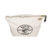 Klein 5539NAT 10 x 8 x 3-12 Natural Canvas Tool Pouch with Zipper (1) Klein 5539NAT 10" x 8" x 3-1/2" Natural Canvas Tool Pouch with Zipper