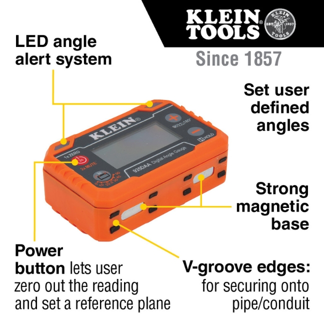 Klein 935DAA Digital Angle Gauge with Angle Alert BC Fasteners & Tools