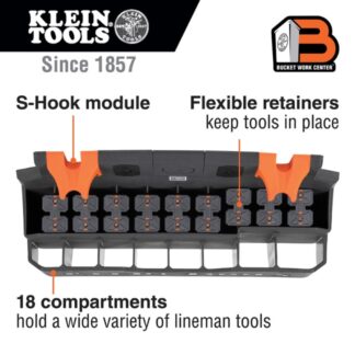 Klein BC501S Hard Tool Storage Module, S-Hook Systemorage Module, Rail System (1)
