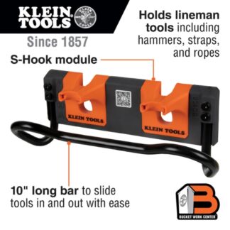 Klein BC508S BUCKET WORK CENTER Utility Bar Storage Module, S-Hook System (1)