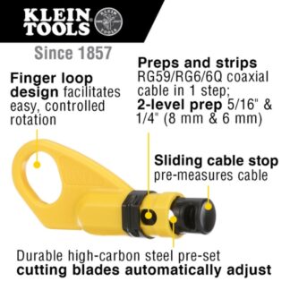 Klein VDV110-061 Coax Cable 2-Level Radial Stripper (1)