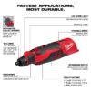 Milwaukee 2525-20 M12 Brushless Rotary Tool - Tool Only