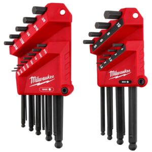 Milwaukee 48-22-2187 SAE/Metric Ball End L-Key Set 22-Piece