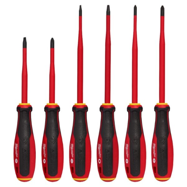 Milwaukee 48-22-2206 1000V Insulated Slim Tip Screwdriver Set 6-Piece