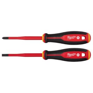 Milwaukee 48-22-2207 1000V Insulated Slim Tip Screwdriver Set 2-Piece
